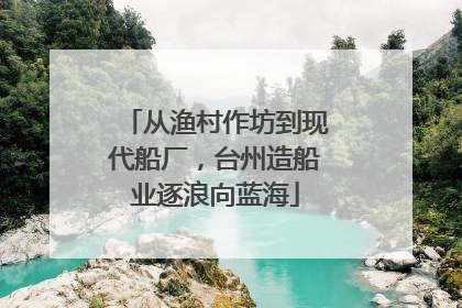 从渔村作坊到现代船厂，台州造船业逐浪向蓝海