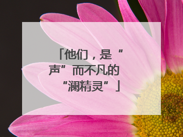 他们，是“声”而不凡的“澜精灵”