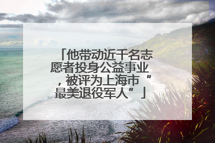他带动近千名志愿者投身公益事业，被评为上海市“最美退役军人”