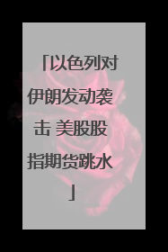 以色列对伊朗发动袭击 美股股指期货跳水