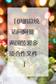 伊朗总统访问阿曼 两国签署多项合作文件