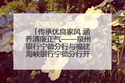 传承优良家风 涵养清廉正气——泉州银行宁德分行与福建海峡银行宁德分行开展主题党日活动
