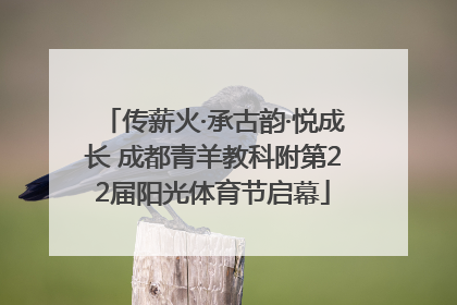 传薪火·承古韵·悦成长 成都青羊教科附第22届阳光体育节启幕