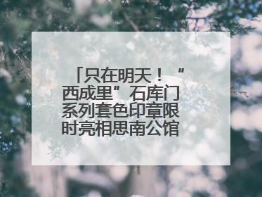 只在明天！“西成里”石库门系列套色印章限时亮相思南公馆，快来盖章吧