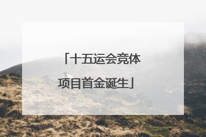 十五运会竞体项目首金诞生