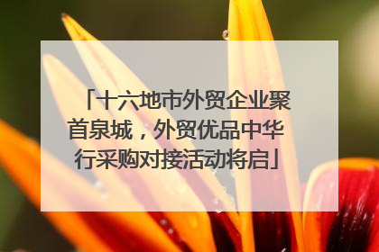 十六地市外贸企业聚首泉城，外贸优品中华行采购对接活动将启
