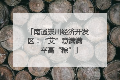 南通崇川经济开发区：“艾”意满满 一举高“粽”