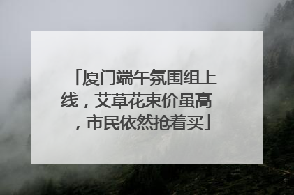 厦门端午氛围组上线，艾草花束价虽高，市民依然抢着买