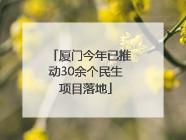 厦门今年已推动30余个民生项目落地
