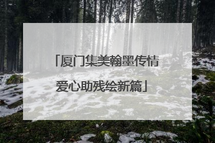 厦门集美翰墨传情 爱心助残绘新篇