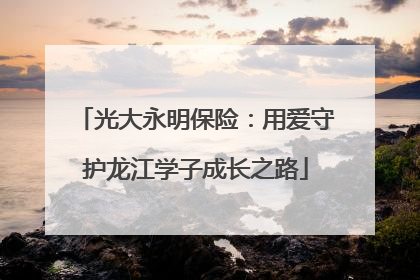 光大永明保险：用爱守护龙江学子成长之路