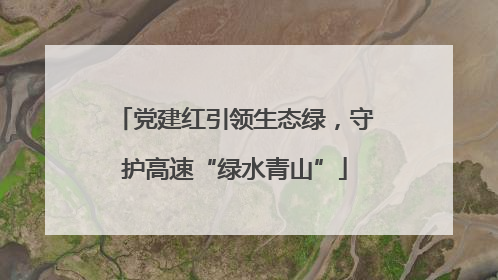 党建红引领生态绿，守护高速“绿水青山”