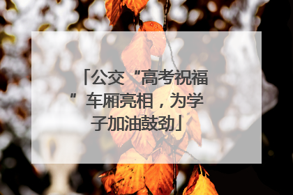 公交“高考祝福”车厢亮相，为学子加油鼓劲
