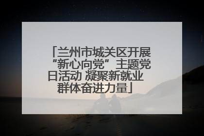 兰州市城关区开展“新心向党”主题党日活动 凝聚新就业群体奋进力量