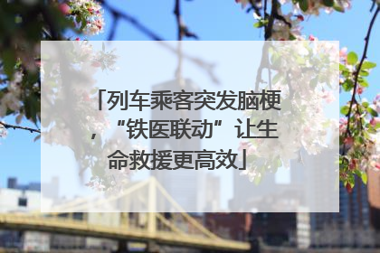 列车乘客突发脑梗，“铁医联动”让生命救援更高效
