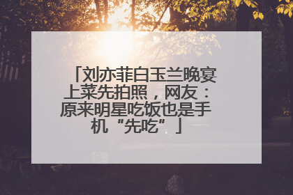 刘亦菲白玉兰晚宴上菜先拍照，网友：原来明星吃饭也是手机“先吃”