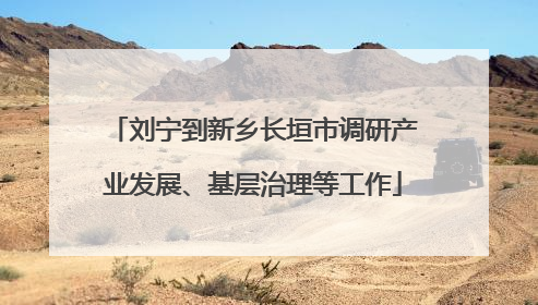 刘宁到新乡长垣市调研产业发展、基层治理等工作