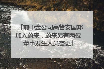 前中金公司高管安国邦加入蔚来，蔚来另有两位董事发生人员变更