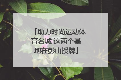 助力时尚运动体育名城 这两个基地在彭山授牌