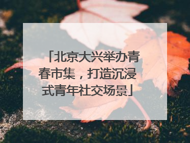 北京大兴举办青春市集，打造沉浸式青年社交场景