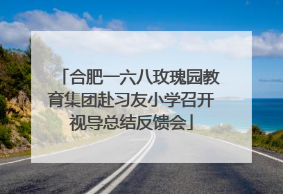 合肥一六八玫瑰园教育集团赴习友小学召开视导总结反馈会