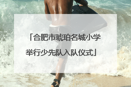 合肥市琥珀名城小学举行少先队入队仪式