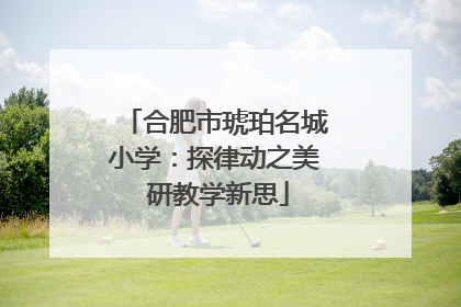 合肥市琥珀名城小学：探律动之美 研教学新思