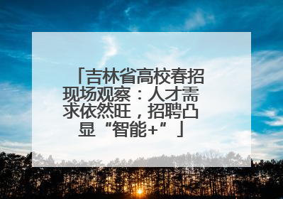 吉林省高校春招现场观察：人才需求依然旺，招聘凸显“智能+”