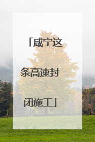 咸宁这条高速封闭施工