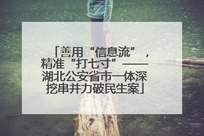 善用“信息流”，精准“打七寸”——湖北公安省市一体深挖串并力破民生案