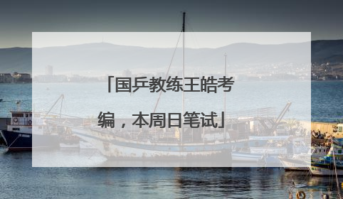 国乒教练王皓考编，本周日笔试