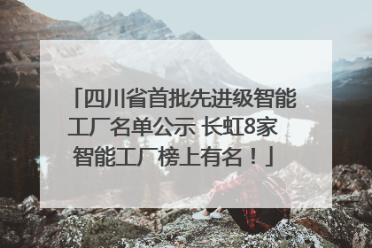 四川省首批先进级智能工厂名单公示 长虹8家智能工厂榜上有名！
