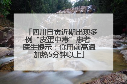 四川自贡近期出现多例“皮蛋中毒”患者 医生提示：食用前高温加热5分钟以上