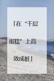 在“千层蛋糕”上高效成桩