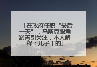 在政府任职“最后一天”，马斯克眼角淤青引关注，本人解释：儿子干的