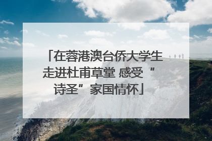 在蓉港澳台侨大学生走进杜甫草堂 感受“诗圣”家国情怀