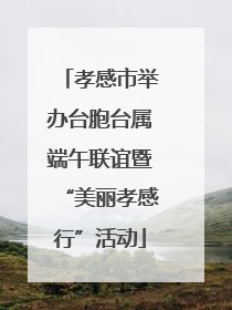 孝感市举办台胞台属端午联谊暨“美丽孝感行”活动
