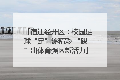 宿迁经开区：校园足球“足”够精彩 “踢”出体育强区新活力