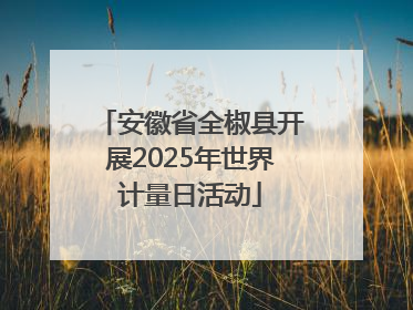 安徽省全椒县开展2025年世界计量日活动