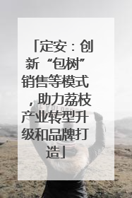 定安：创新“包树”销售等模式，助力荔枝产业转型升级和品牌打造