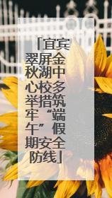 宜宾翠屏金秋湖中心校多举措筑牢“端午”假期安全防线