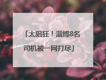 太猖狂！淄博8名司机被一网打尽