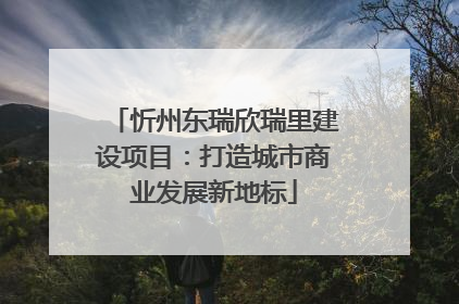 忻州东瑞欣瑞里建设项目：打造城市商业发展新地标