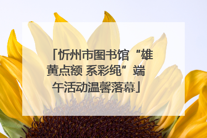 忻州市图书馆“雄黄点额 系彩绳”端午活动温馨落幕