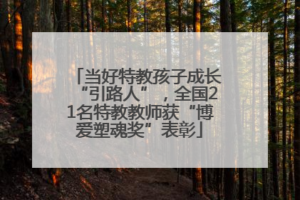 当好特教孩子成长“引路人”，全国21名特教教师获“博爱塑魂奖”表彰