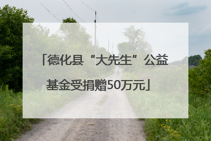 德化县“大先生”公益基金受捐赠50万元