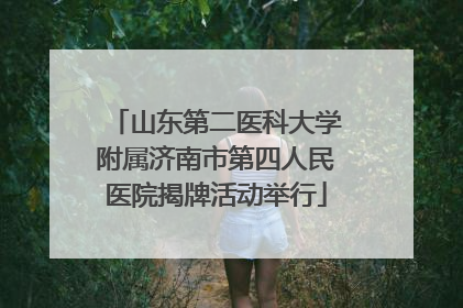山东第二医科大学附属济南市第四人民医院揭牌活动举行