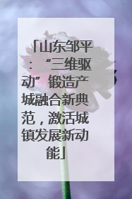 山东邹平：“三维驱动”锻造产城融合新典范，激活城镇发展新动能