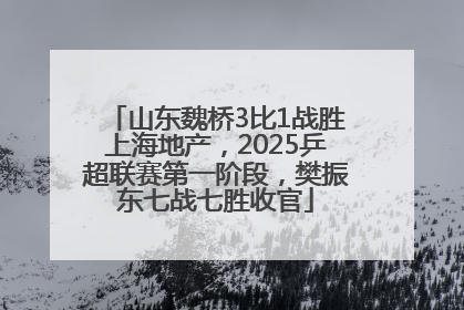 山东魏桥3比1战胜上海地产，2025乒超联赛第一阶段，樊振东七战七胜收官