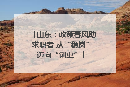 山东：政策春风助求职者 从“稳岗”迈向“创业”